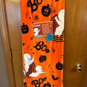 Casper the Friendly Ghost Blanket Throw 50x70" New! Viral Halloween BOO